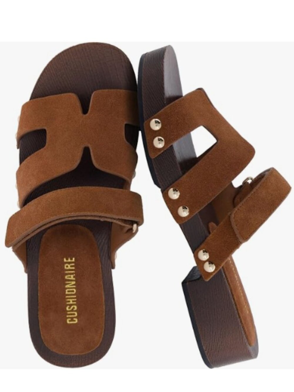 Tokyo Vegan Leather Suede Wooden Platform Sandals